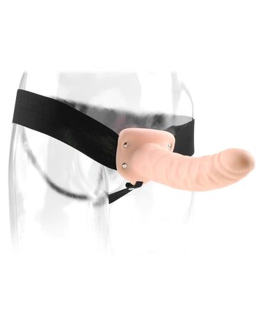 Fetish Fantasy 8 Inch Hollow Flesh Color Strap-On Dildo Beige SLEEVES