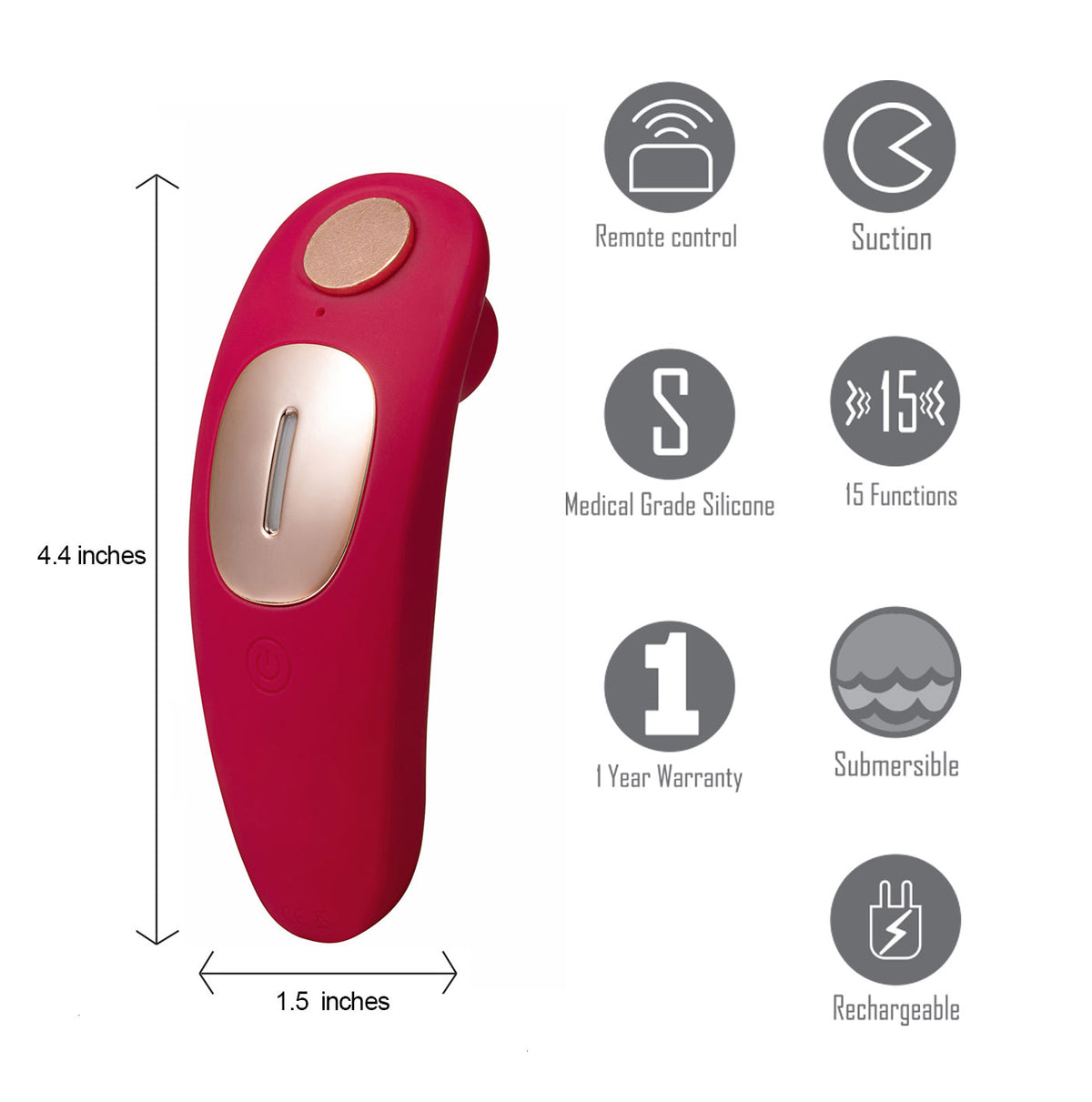 Maia Remi Panty Vibe with Suction > Sex Toys For Ladies > Panty Vibes