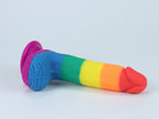 Pride Rainbow Dildo – 100% Silicone Vibrant Rainbow Colors Realistic Dildo with Suction Cup Base > Dildos > Neutral Dildos