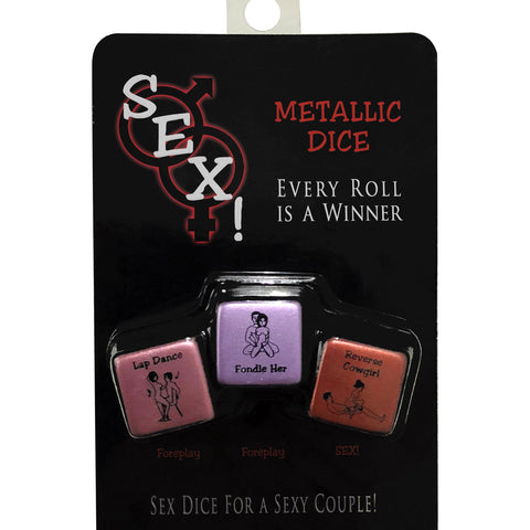 Metallic Sex Dice Game for Couples Foreplay and Intimacy Default Title Games