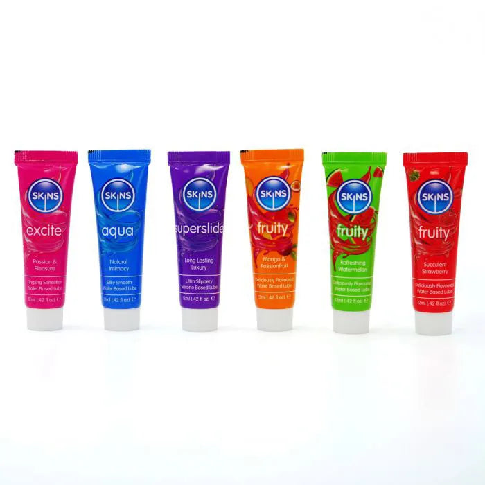 Skins Vital and Fruity Sampler 12ml Tubes 6 Pack – Flavored Lubricant Set > Lube > Flavoured