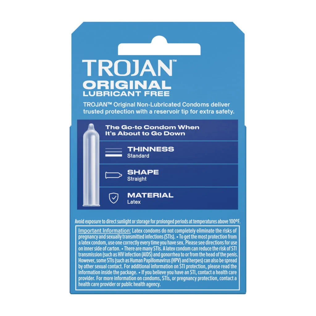 Trojan Enz Non-Lubricated Latex Condoms 3 Pack Adult Intimacy > Essentials > Condoms