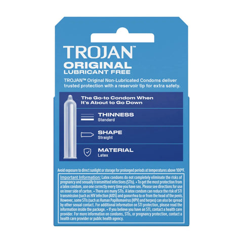 Trojan Enz Non-Lubricated Latex Condoms 3 Pack Adult Intimacy > Essentials > Condoms