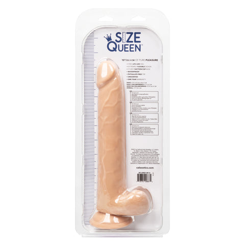 Size Queen 10 Inch Realistic Dildo in Ivory for Adults Beige Dongs Realistic