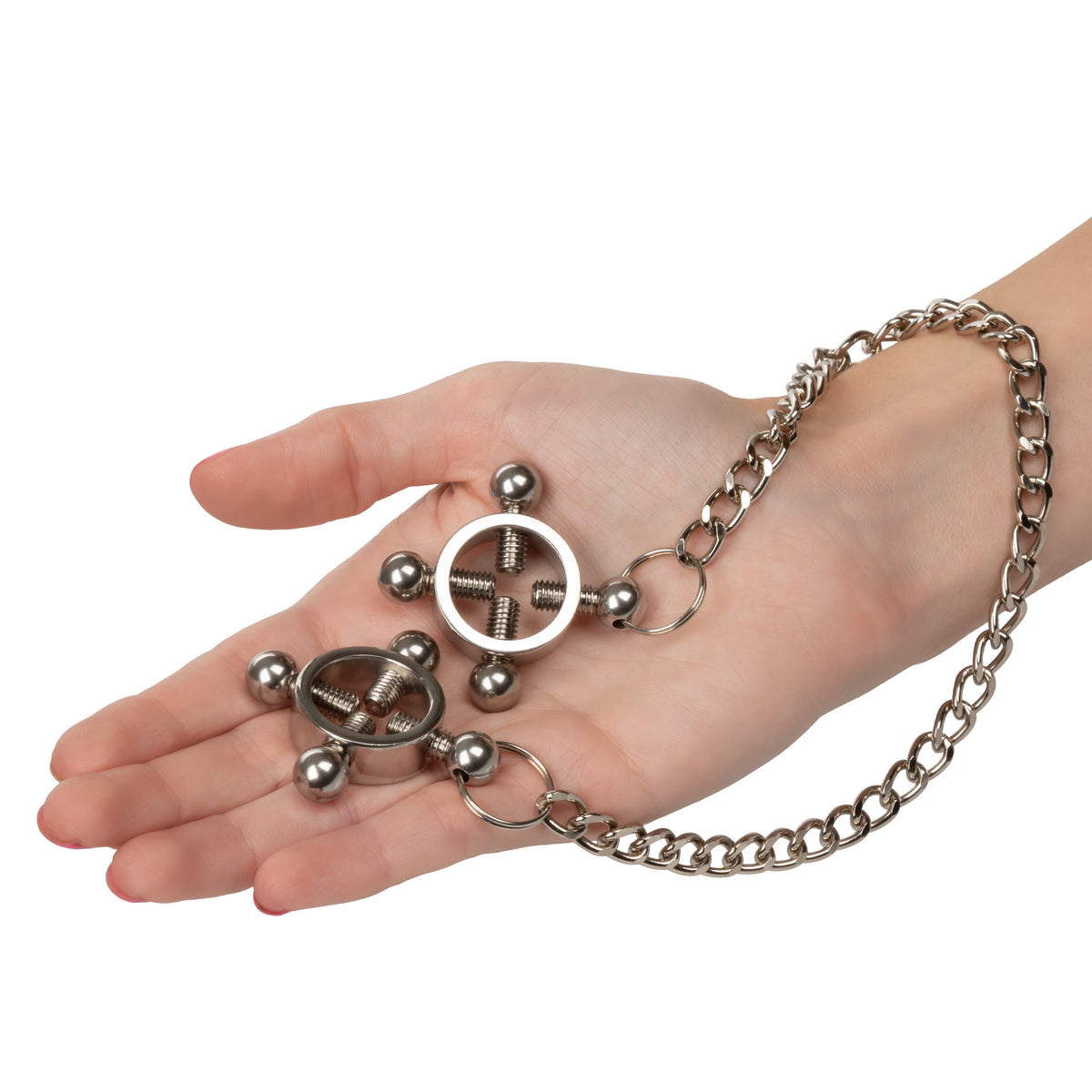 Nipple Grips 4 Point Nipple Press With Chain – Adjustable Nipple Clamp > Sex Toys > Nipple Clamps
