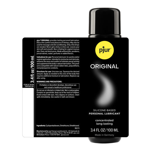Pjur Original Silicone Based Personal Lubricant 3.4 Fl Oz Silicone Lubricant