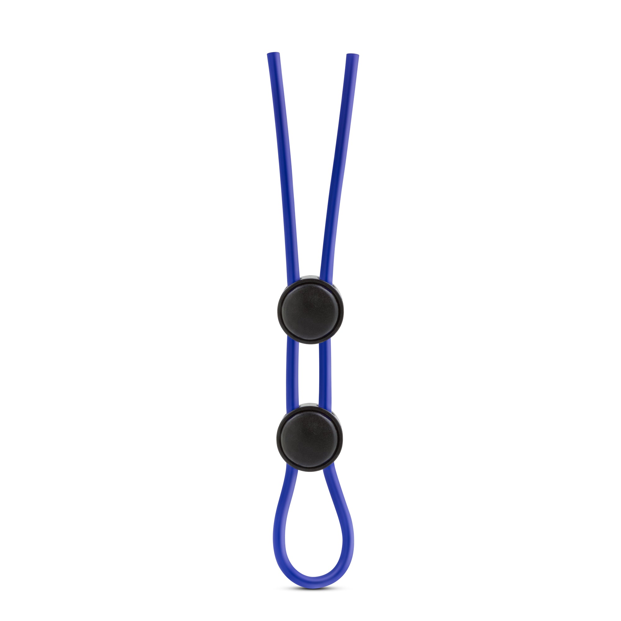 Stay Hard Silicone Double Loop (Black) – Adjustable Cock Ring Blue COCK RINGS Lasso