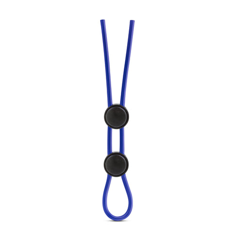 Stay Hard Silicone Double Loop (Black) – Adjustable Cock Ring Blue COCK RINGS Lasso