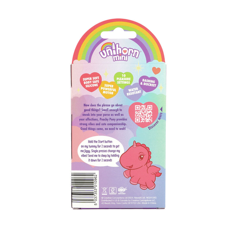 Unihorn Mini Peachy Pony – USB Rechargeable Stimulator > Vibrators > Ladies > Clitoral Vibrators and Stimulators