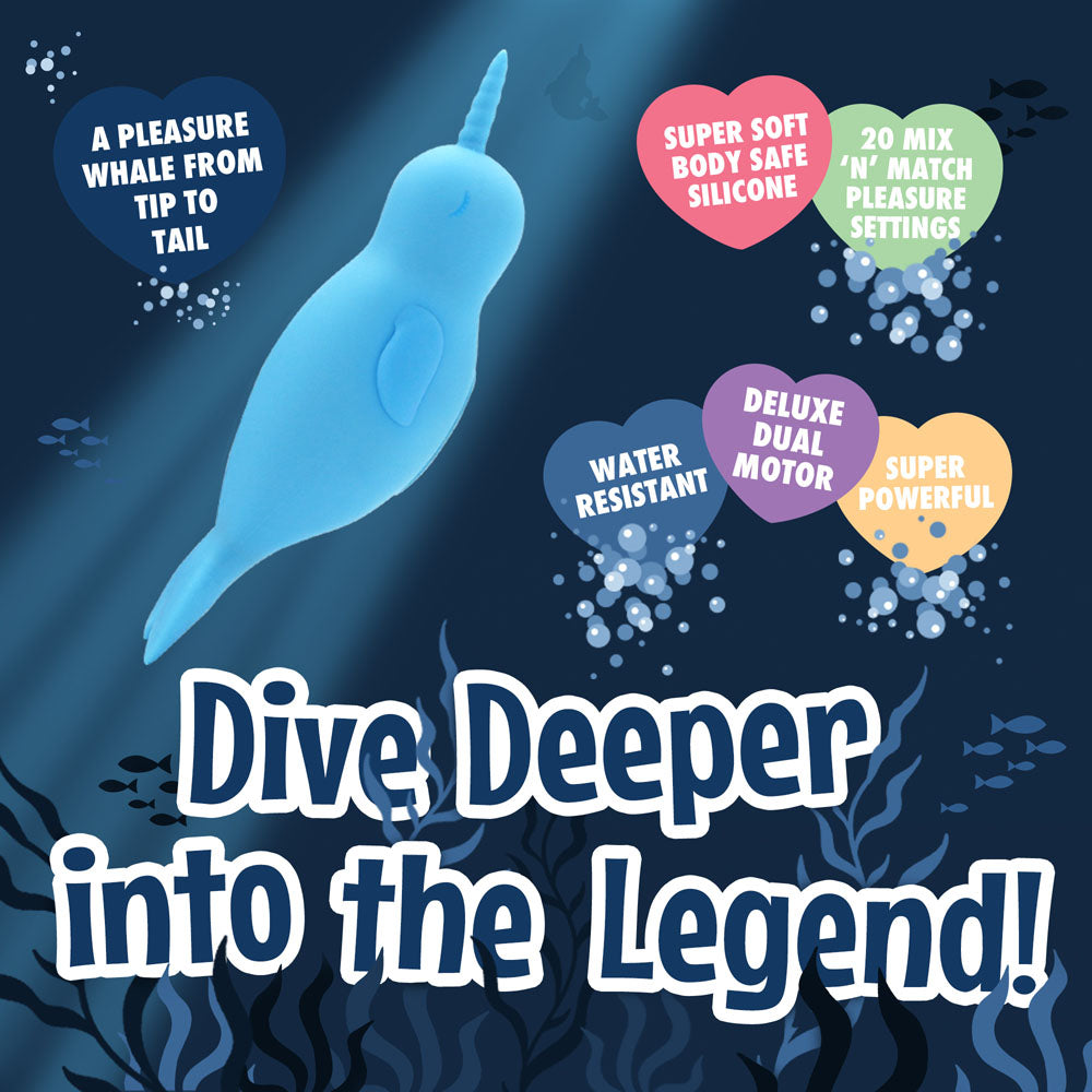 Unihorn of the Sea Neigh Mo Narwhal – Silicone Dual Motor Vibrator > Vibrators > Ladies > Clitoral Vibrators and Stimulators