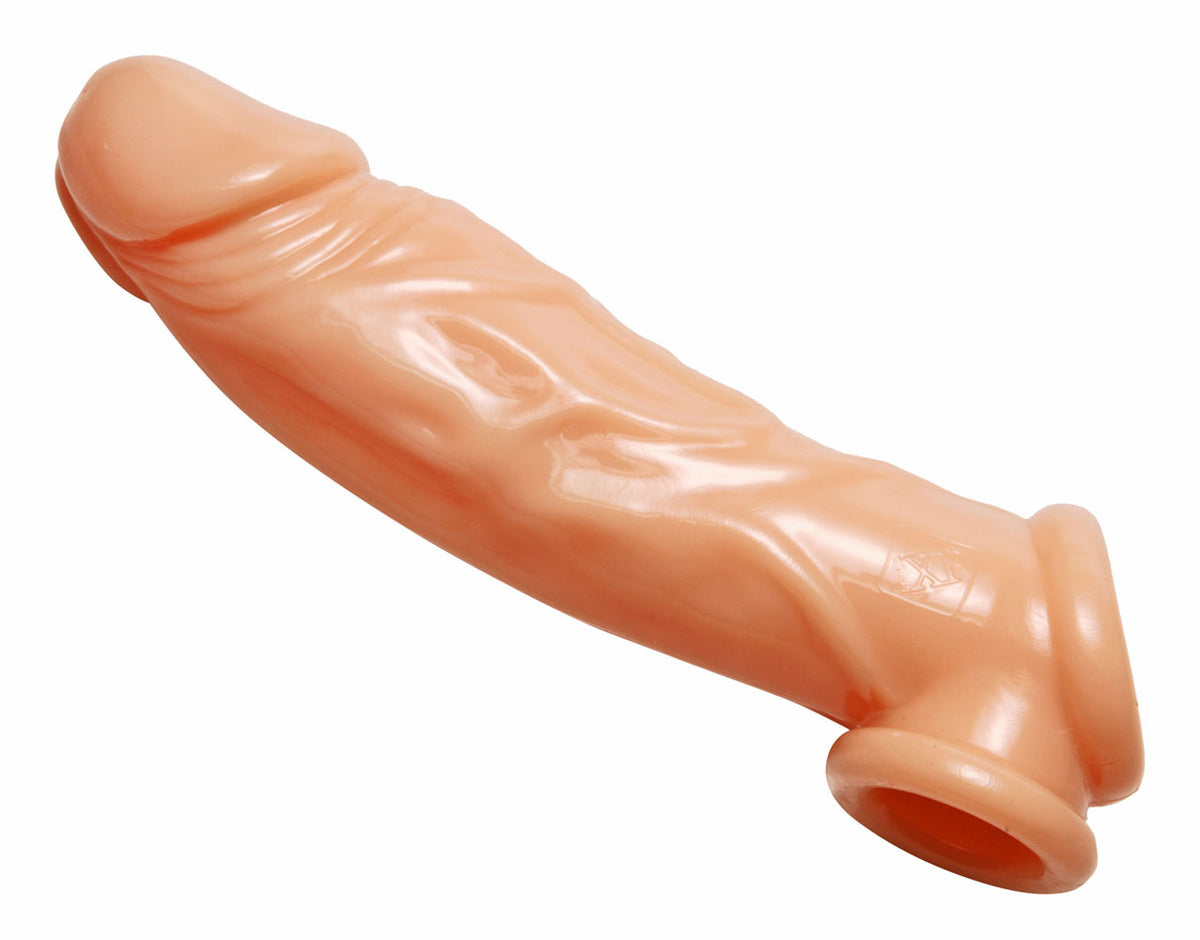 Size Matters Realistic Flesh Penis Enhancer and Ball Stretcher 8 Inch Beige > Sex Toys For Men > Penis Sleeves