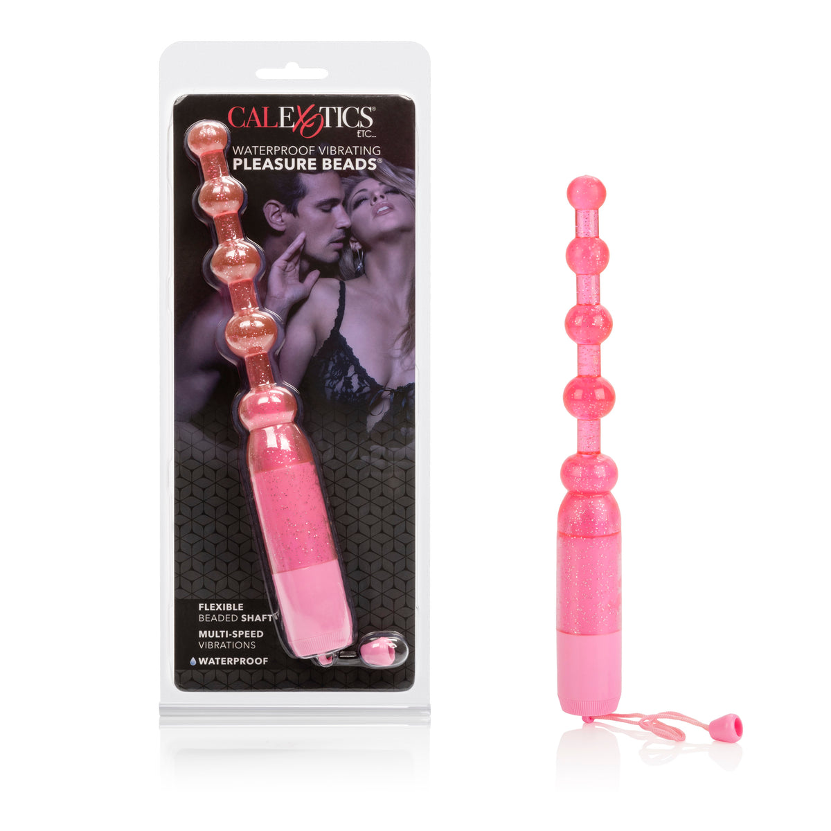CalExotics Pink Vibrating Pleasure Beads with Beaded Shaft Pink > Anal Range > Anal Beads