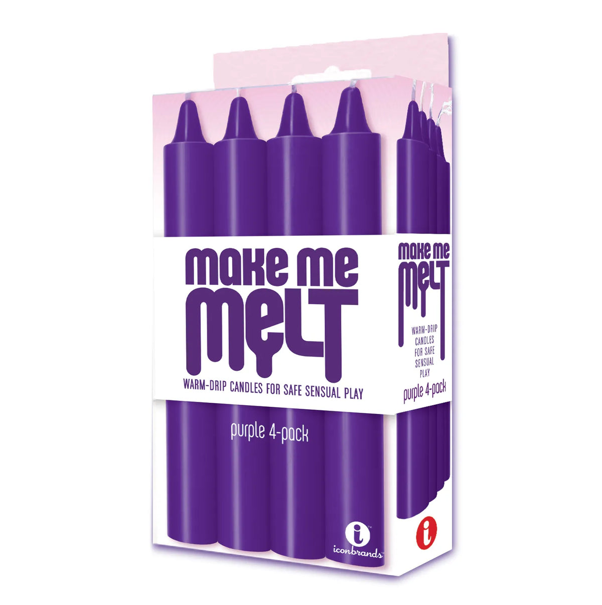 Make Me Melt Warm Drip Candles – Paraffin Moderate Melt 4 Pack Purple Bath & Body