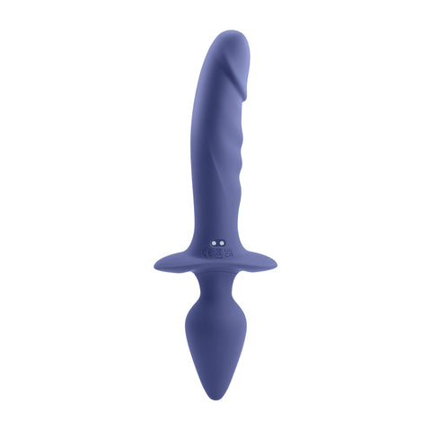 Dual Defender Double Ended Vibrator With Remote Control Purple Butt Plugs
