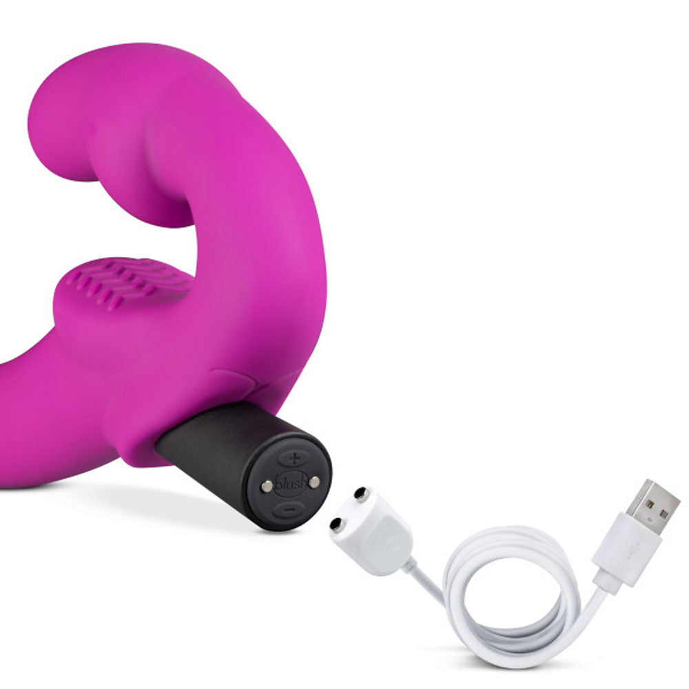 Temptasia Estella Strapless Silicone Dildo Pink Vibrating Toy > Realistic Dildos and Vibes > Strapless Strap Ons