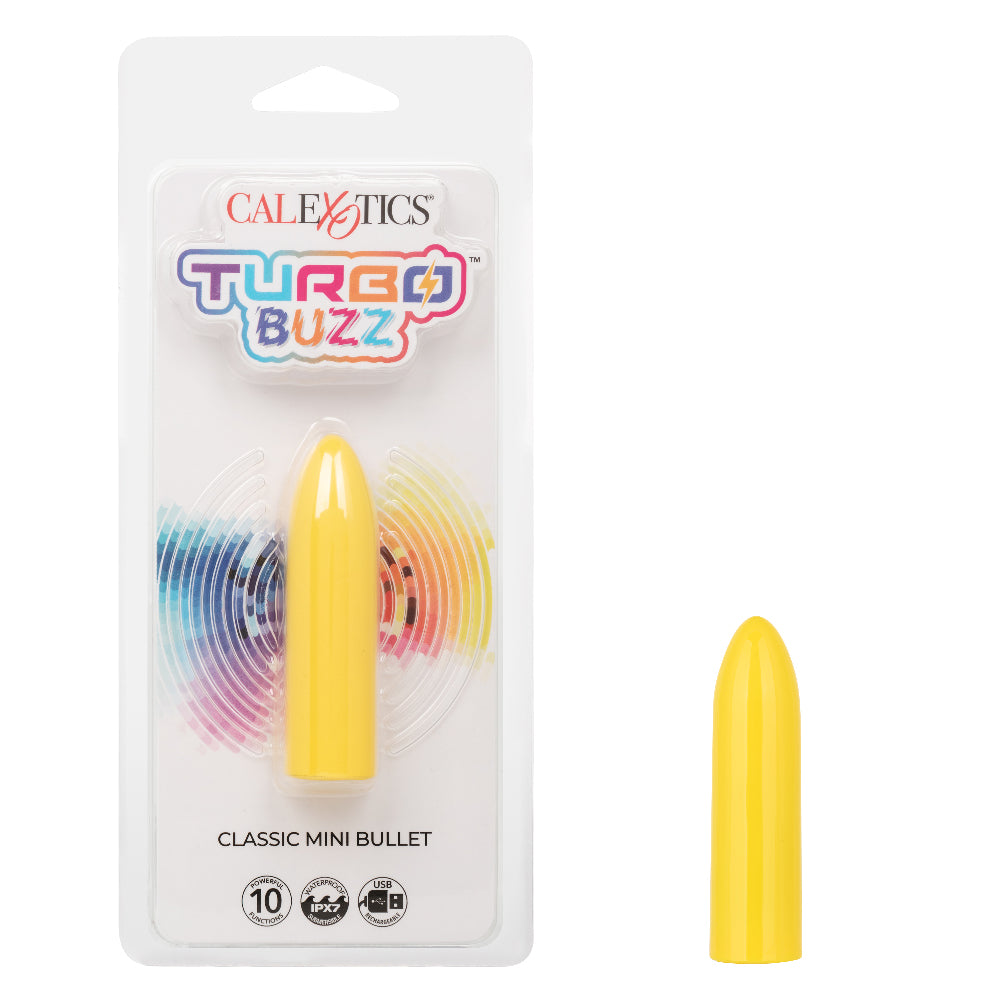 Turbo Buzz Mini Bullet Vibrator Blue Waterproof Discreet Use Yellow > Vibrators > Mini Vibrators