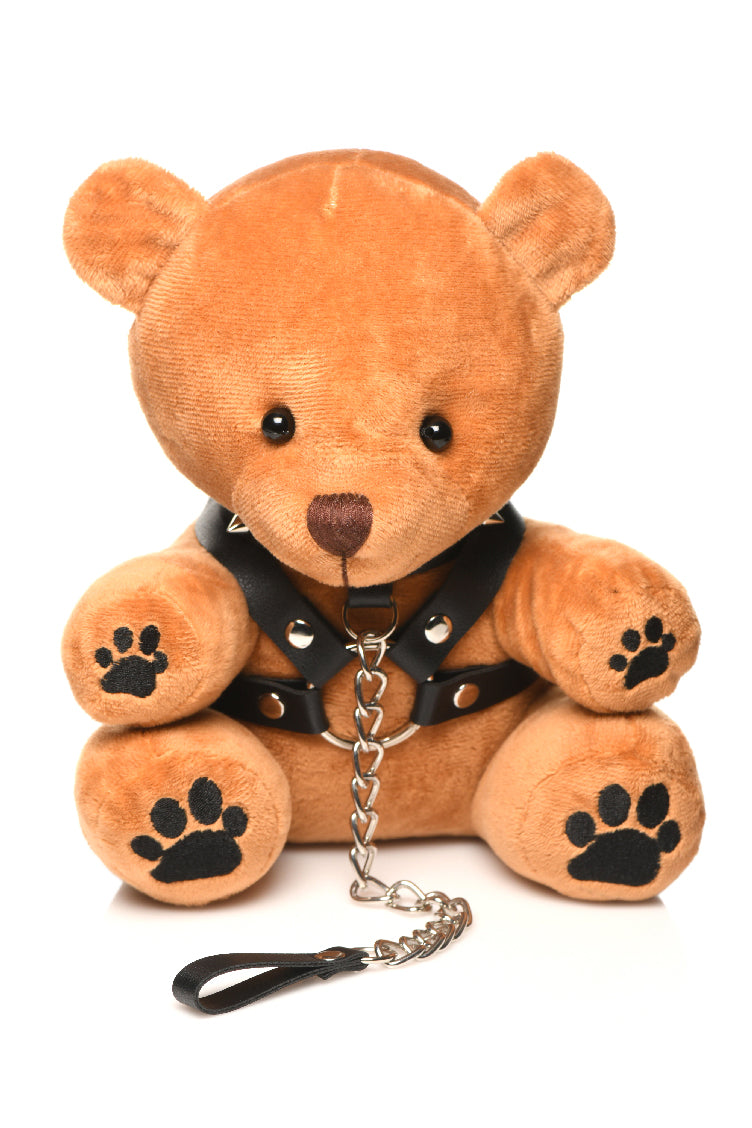Bondage Pup Bear Plush with Puppy Mask and Leather Harness Default Title > Novelties > Gag Gifts
