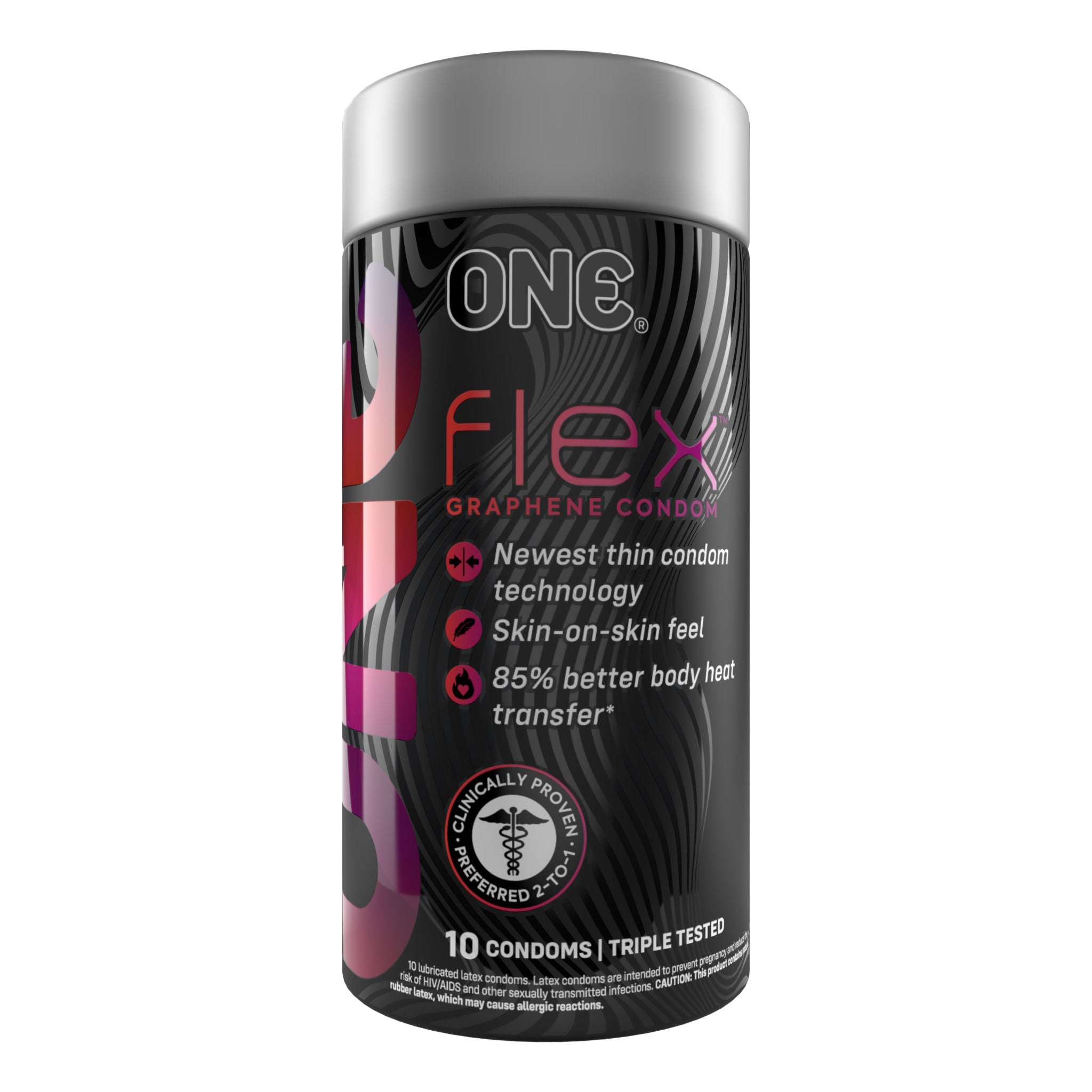 One Flex Graphene Ultra Thin 10 Count Condoms Vegan Friendly Condoms