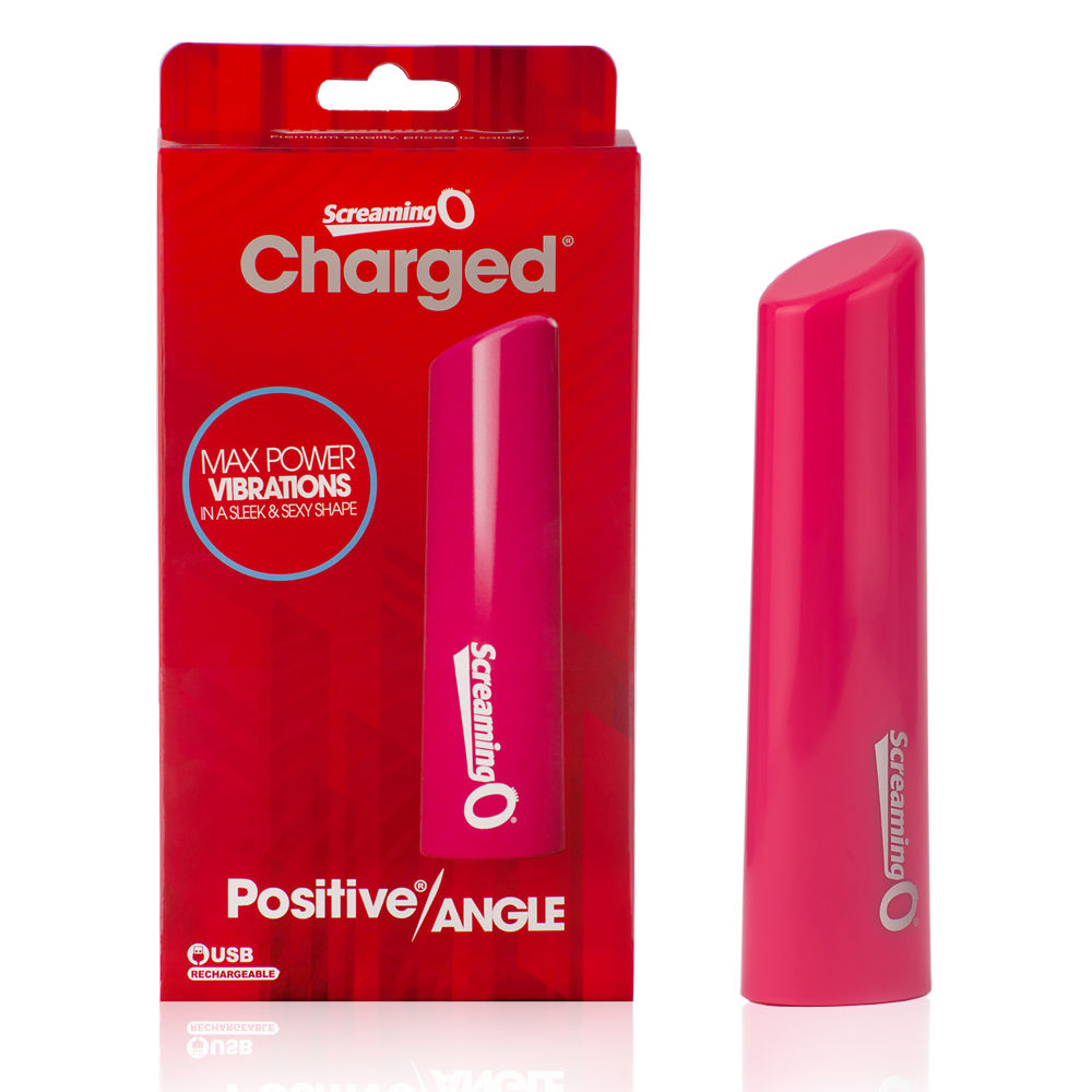 Charged Positive Angle Pink Rechargeable Waterproof Massager Pink BULLETS