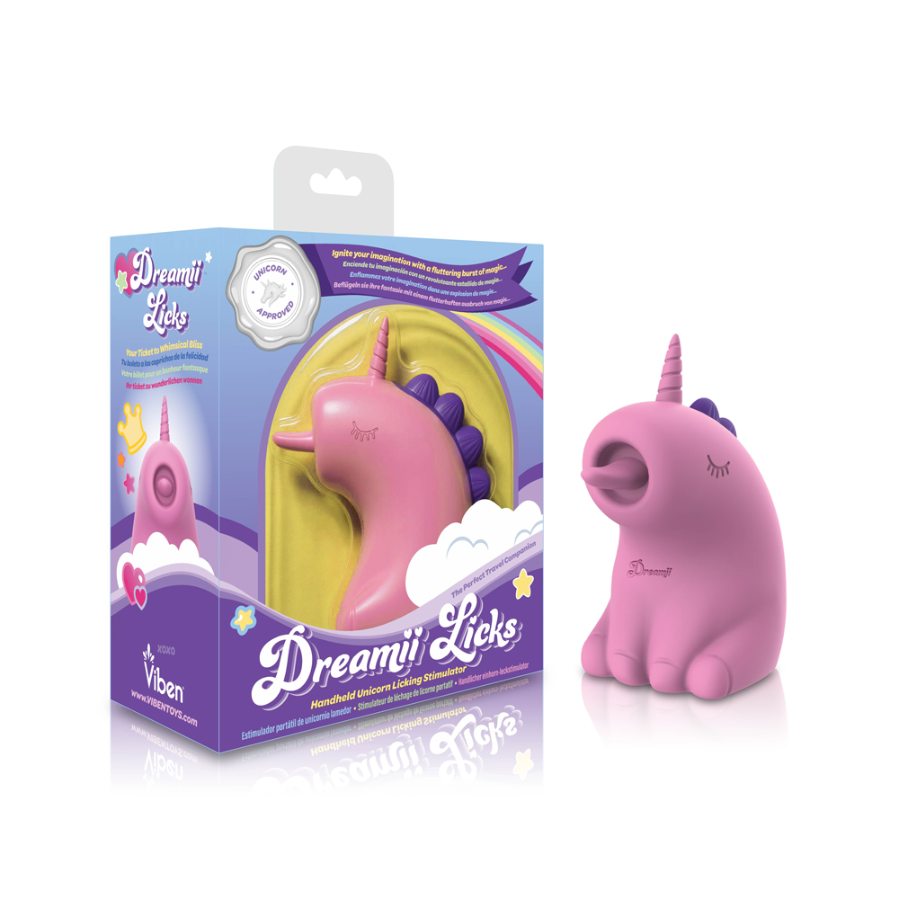 Dreamii Licks Mystical Pink Unicorn Clitoral Stimulator Toy Pink Vibrators