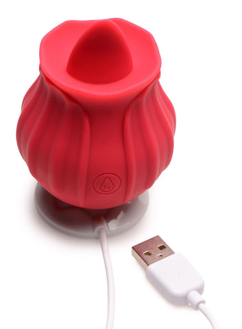 Bloomgasm Wild Violet Rechargeable Clit Stimulator Toy Red STIMULATORS
