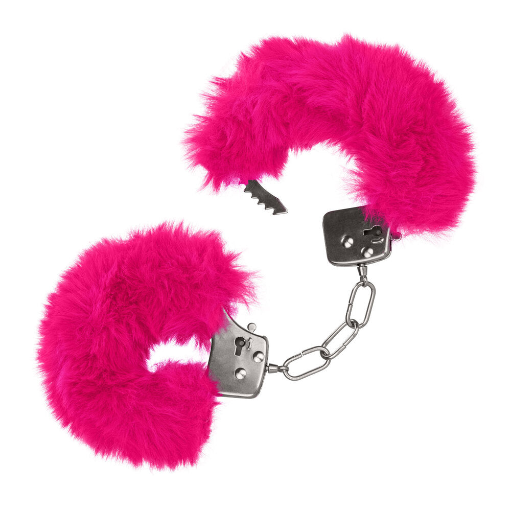 Ultra Fluffy Pink Furry Handcuffs – Plush Couples Bondage Gear Secondary image