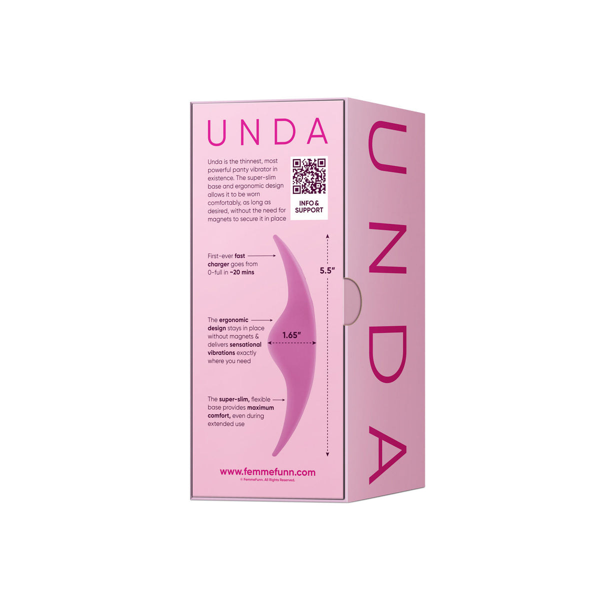 Unda Pink Panty Vibrator Slim Powerful Silicone Clitoral Toy > Sex Toys For Ladies > Panty Vibes