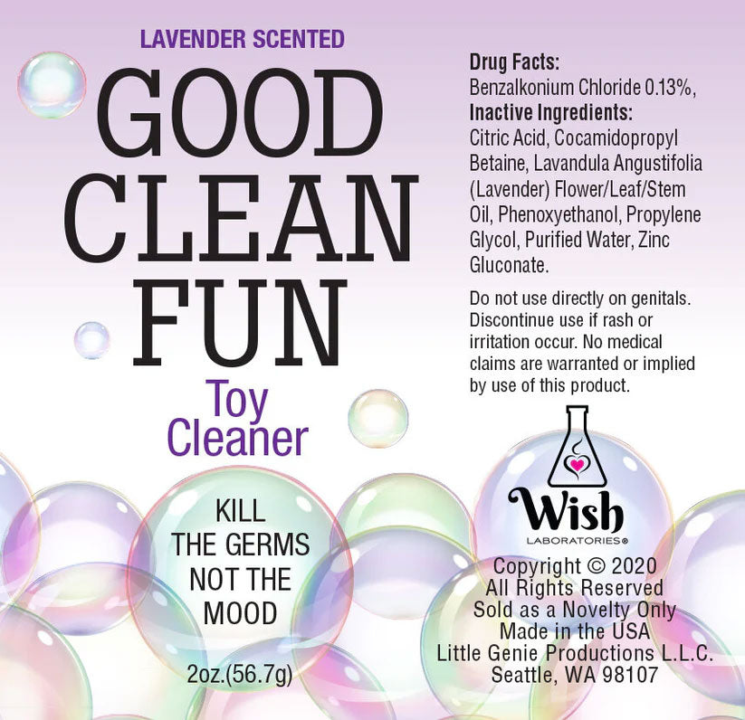 Good Clean Fun Lavender Scented Toy Cleaner 60 mls > Essentials > Toy Cleaners