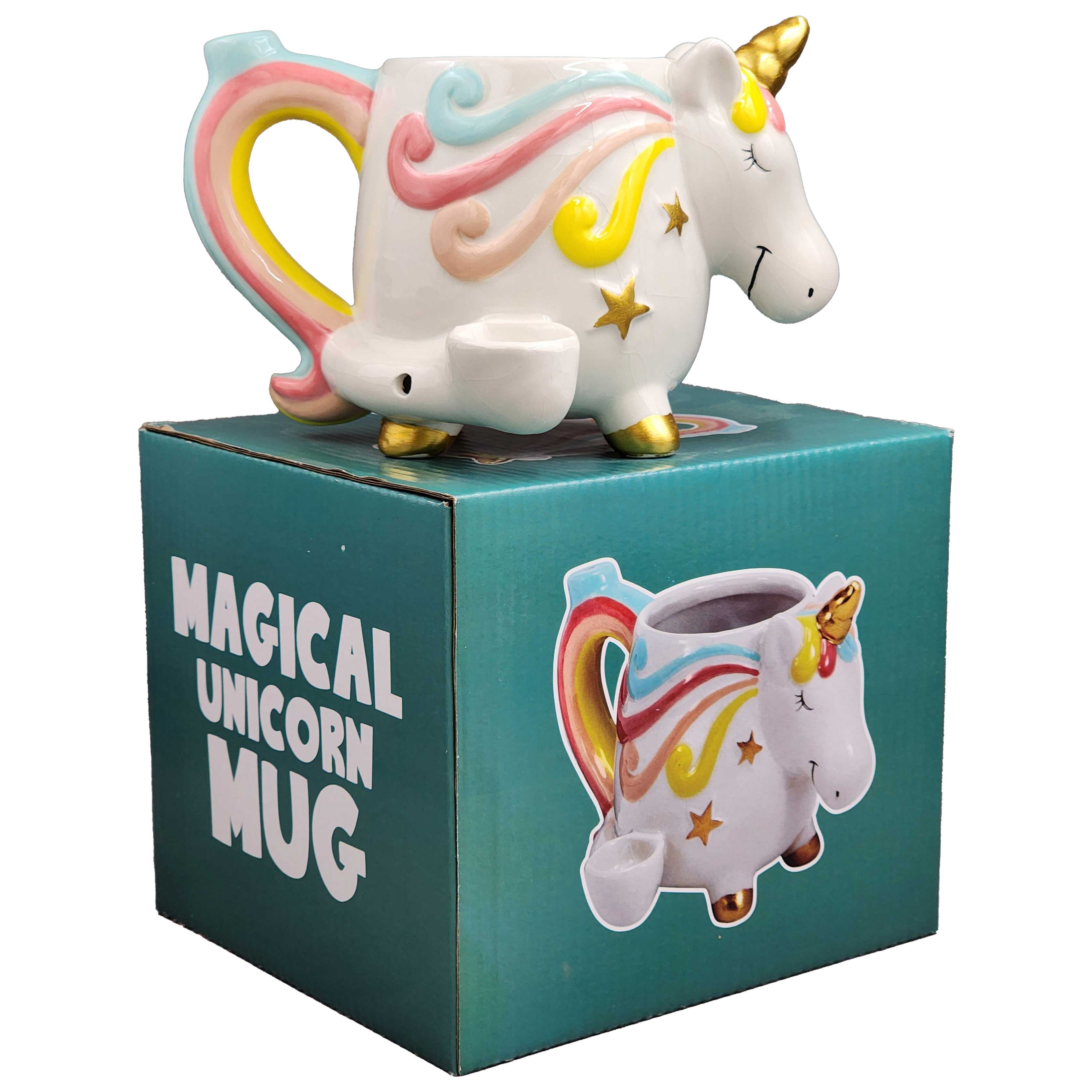 Unicorn Roast and Toast Ceramic Mug with Gold Accents Gag Gifts & Novelties