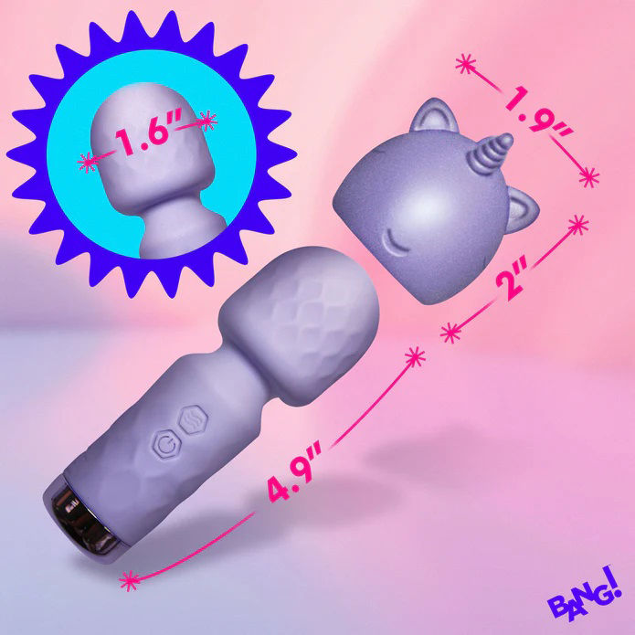 Unicorn Silicone Wand Massager Lavender with Vibration Modes Electric Massager