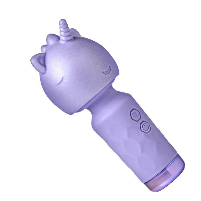 Unicorn Silicone Wand Massager Lavender with Vibration Modes Electric Massager