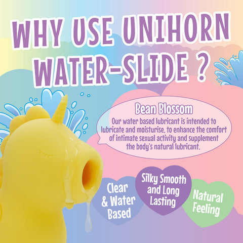 Unihorn Water-Slide Lubricant - Water Based Lubricant - 130 ml Bottle Water Based Lube