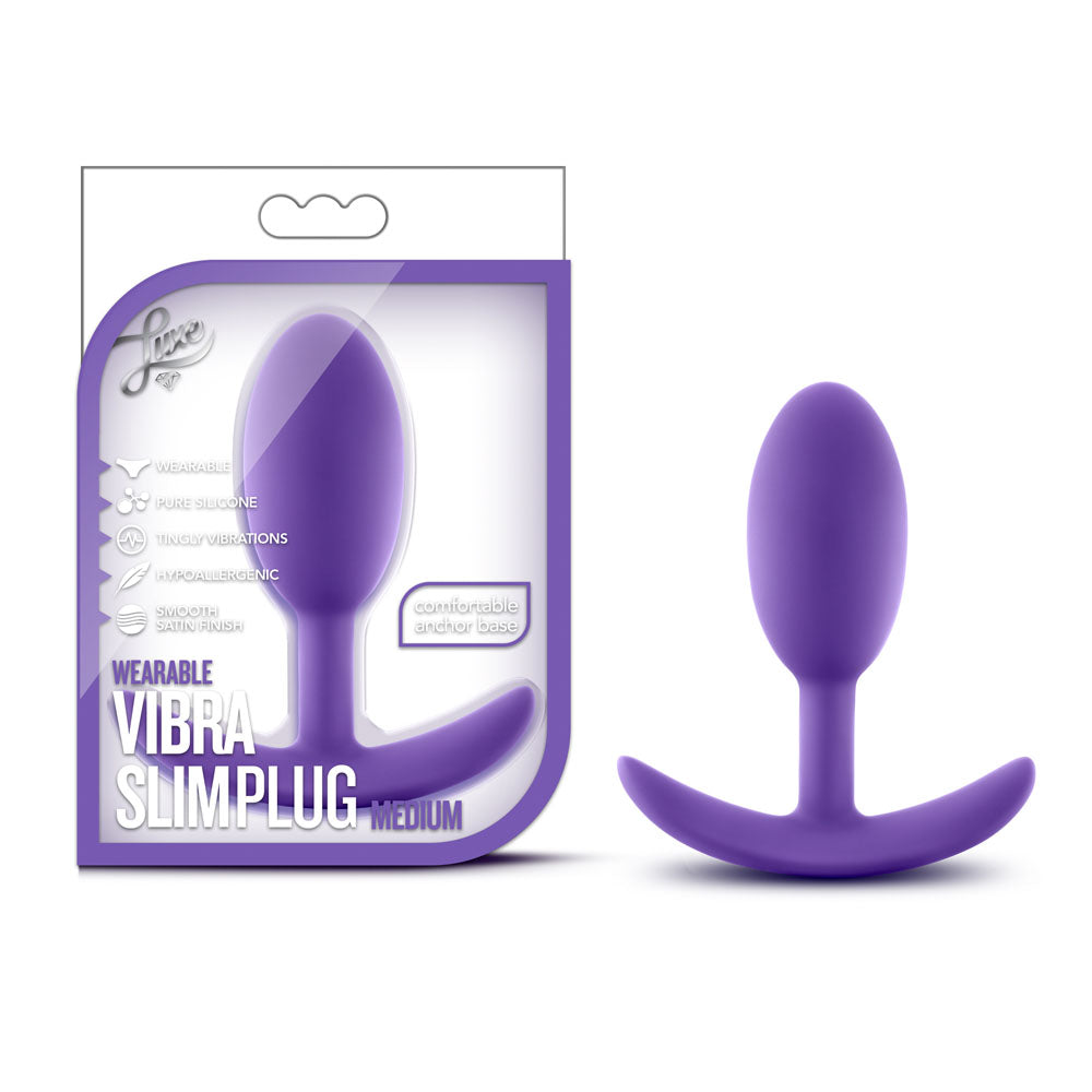 Luxe Wearable Vibra Slim Plug Medium – Silent Vibrating Anal Plug > Anal Range > Vibrating Butt Plugs