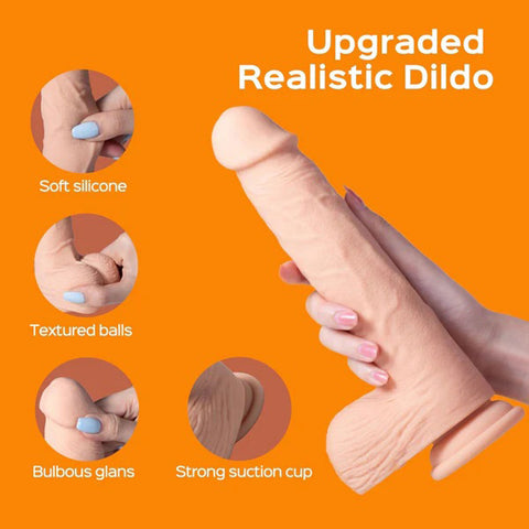 Kenzo App Controlled 9.5 Inch Large Realistic Thrusting Dildo Dongs Realistic