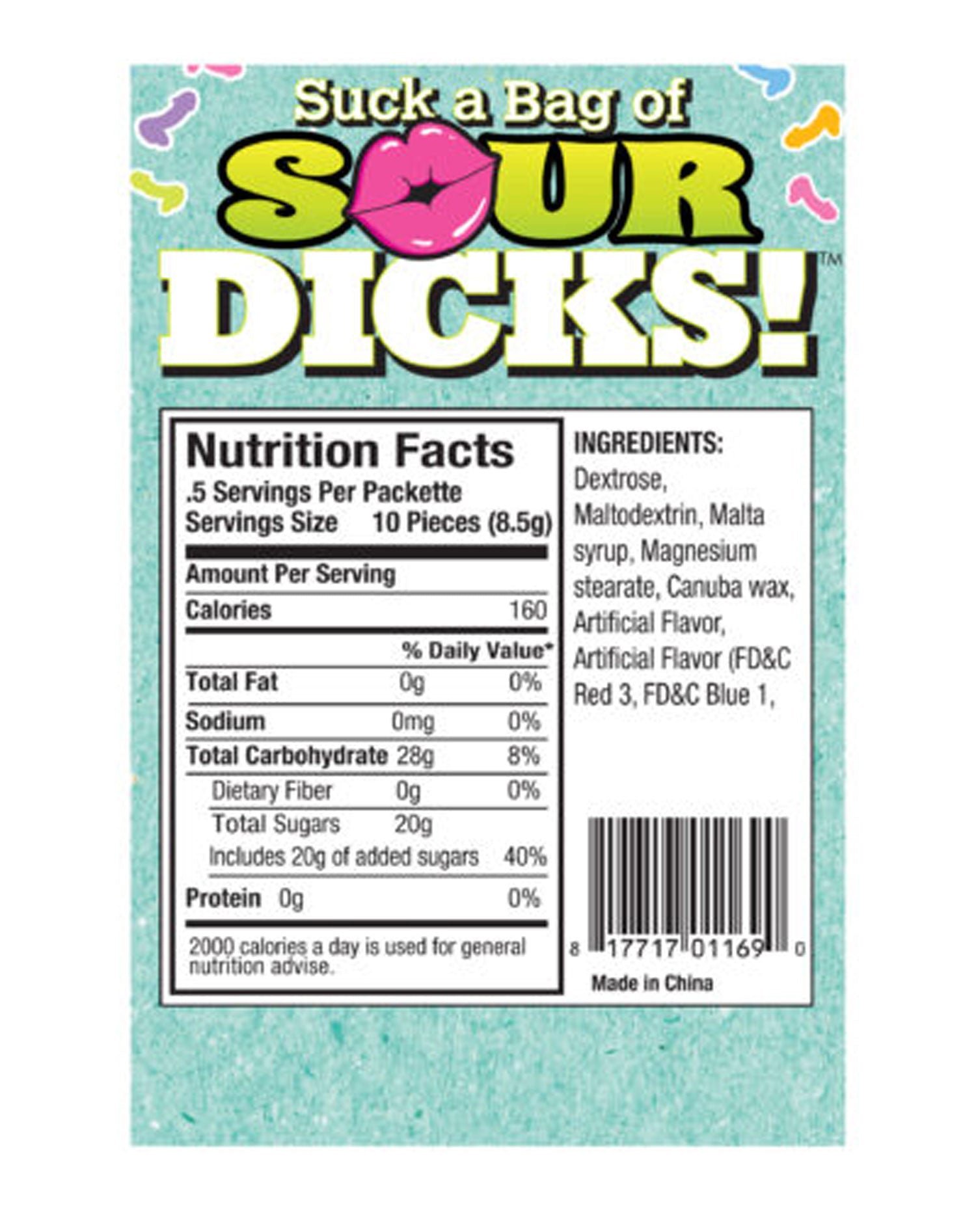 Suck A Bag Of Sour Dicks – Bulk Bag Of 25 Pecker Lollies Candy > Novelties > Candy & Edible Items