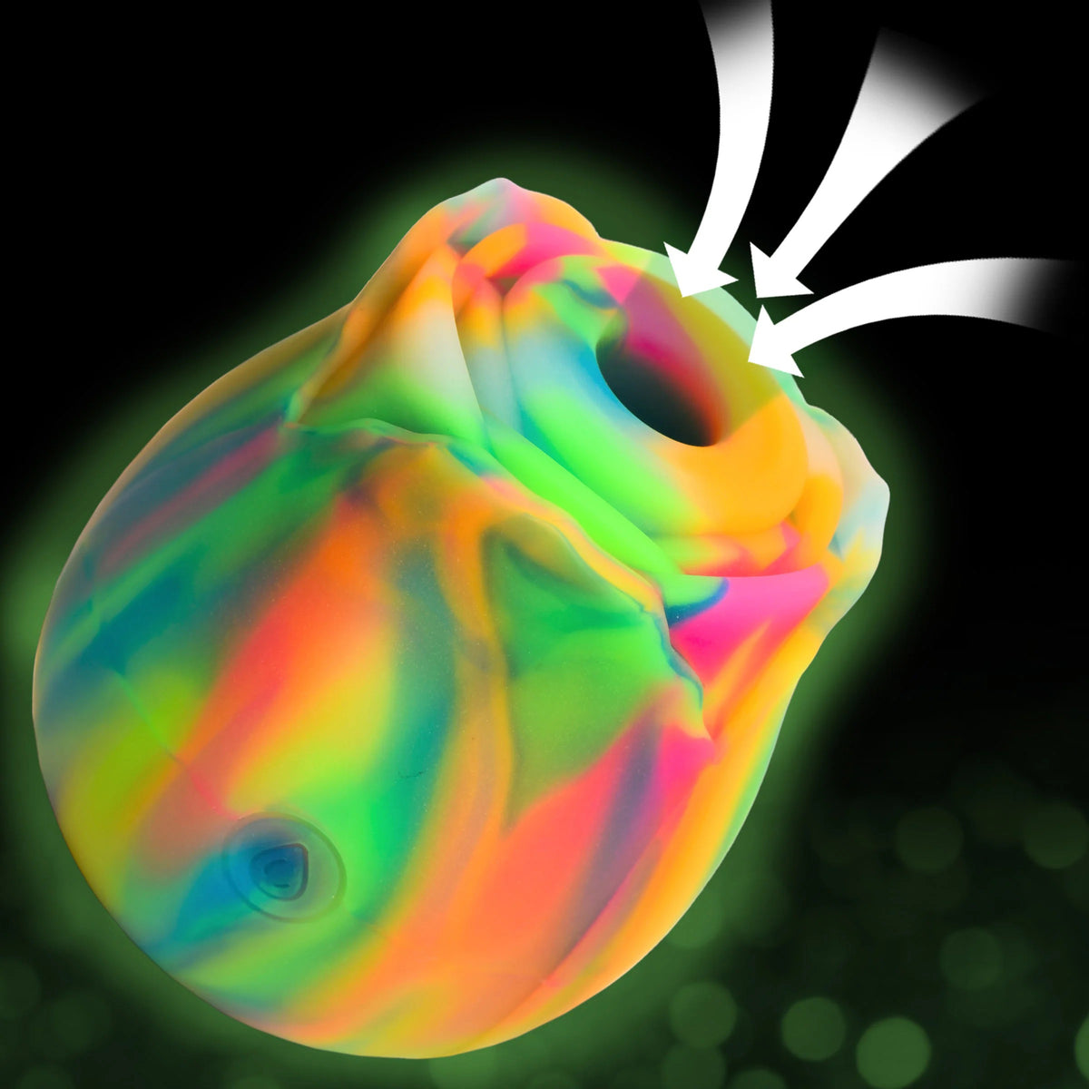 Glow Rose Rainbow Clit Stimulator with Glow-In-The-Dark Petals > Sex Toys For Ladies > Rose Stimulators