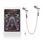 Silver Beaded Adjustable Nipple Clamps with Rubber Coating > Sex Toys > Nipple Clamps