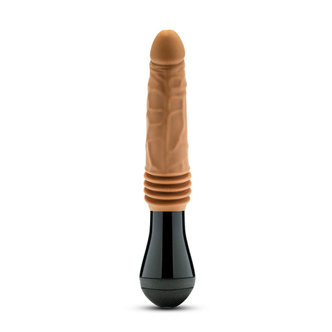 Dr. Arthur Realistic Silicone Vibrating Thrusting Dildo Tan DONGS Thrusting