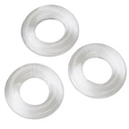 Cloud 9 Novelties Super Stretch Clear Cockring Combo Set Skin-Safe Flexible Rings > Cock Ring > Sets