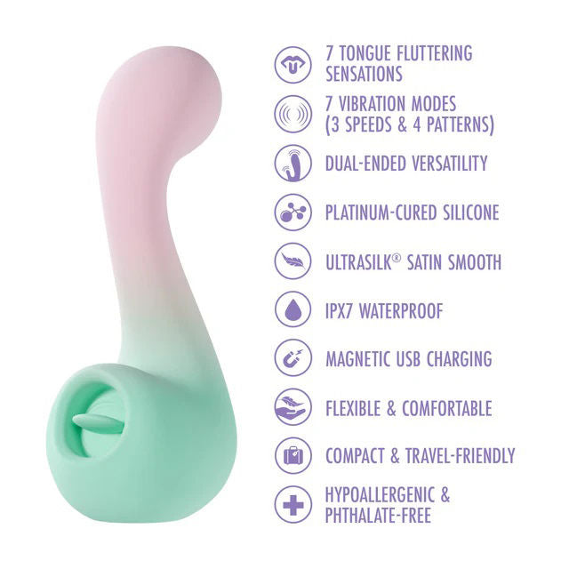 Melody Dual-Ended Vibrator – Clitoral and Tongue Stimulation Device > Sex Toys For Ladies > Clitoral Vibrators and Stimulators