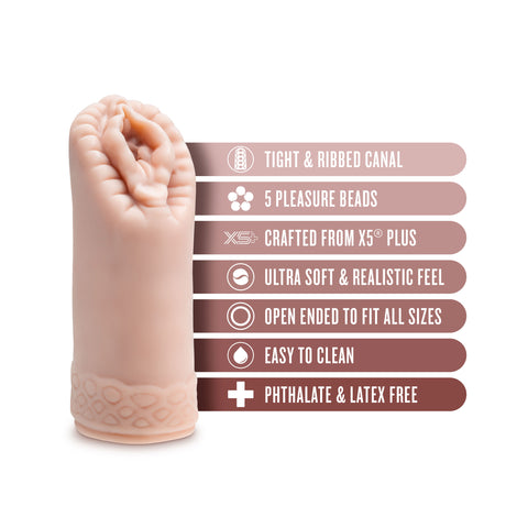 Alyssa Male Stroker in Beige Ultra-Soft X5 Plus Material Strokers - Manual