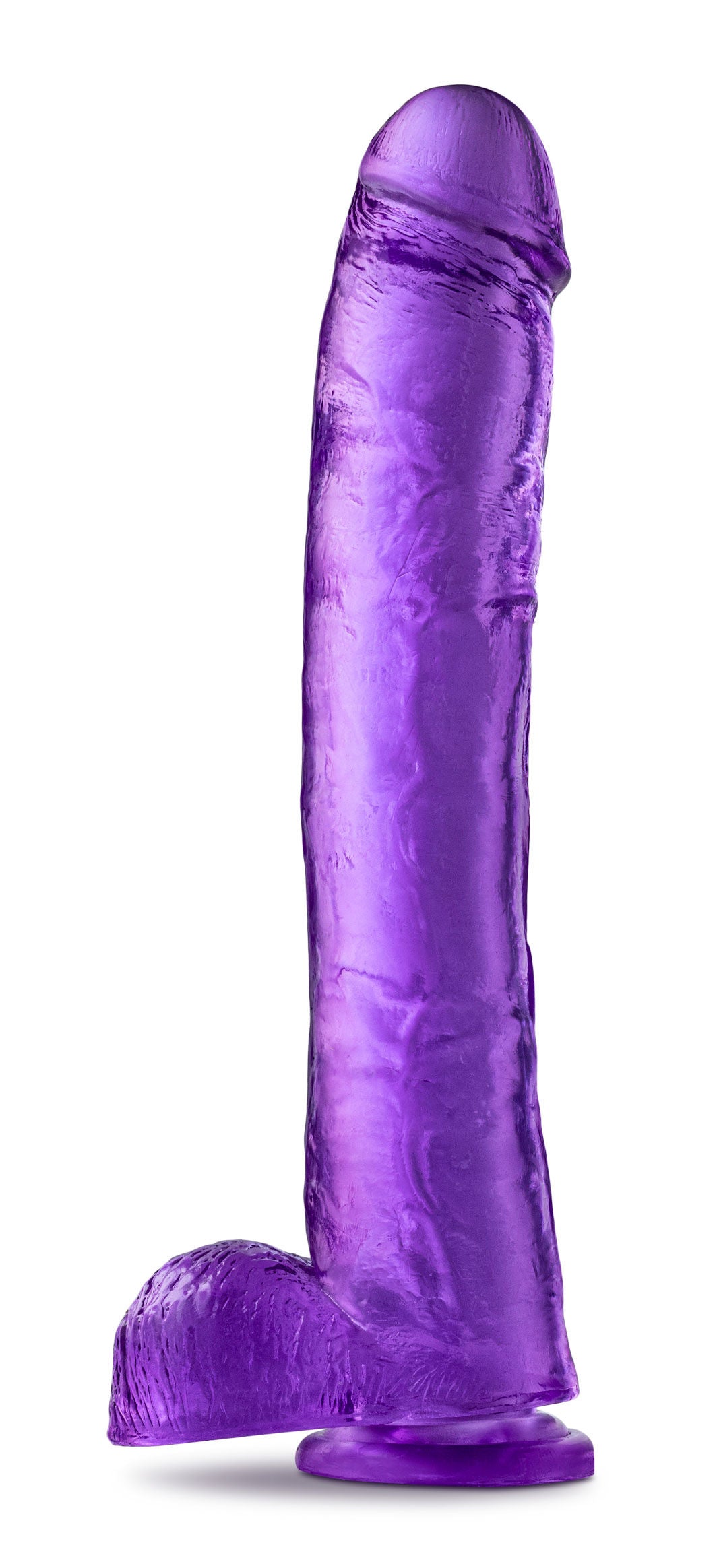 B Yours Plus Hefty N Hung (Purple) – 11.5" Insertable Realistic Dildo with Suction Cup Base > Dildos > Oversized Toys