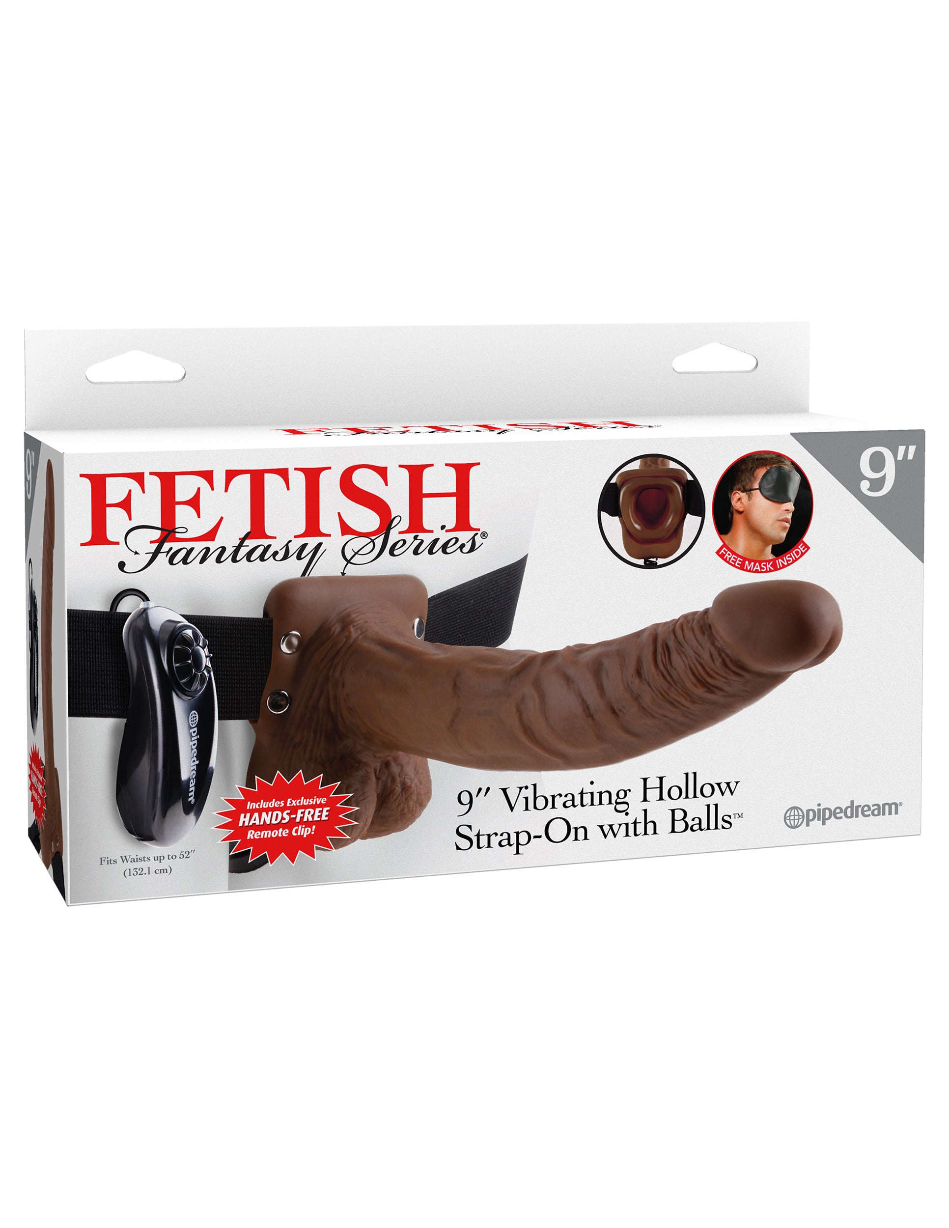 Fetish Fantasy 9 Inch Vibrating Hollow Strap-On with Balls Flesh Harnesses & Strap-Ons