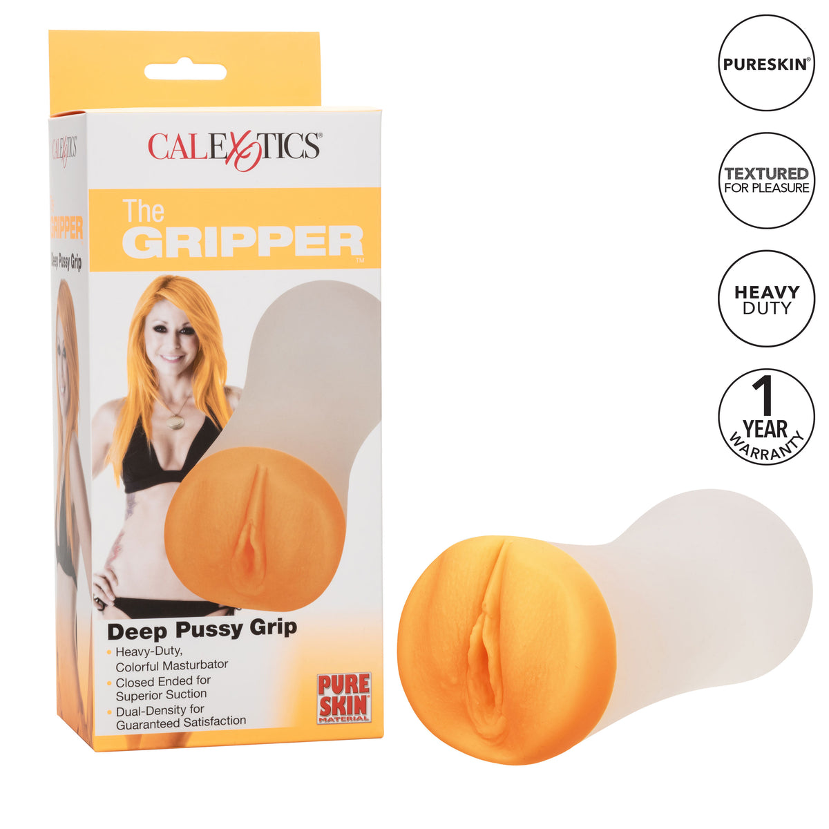 CalExotics The Gripper Deep Pussy Masturbator with Suction > Sex Toys For Men > Masturbators > Manual
