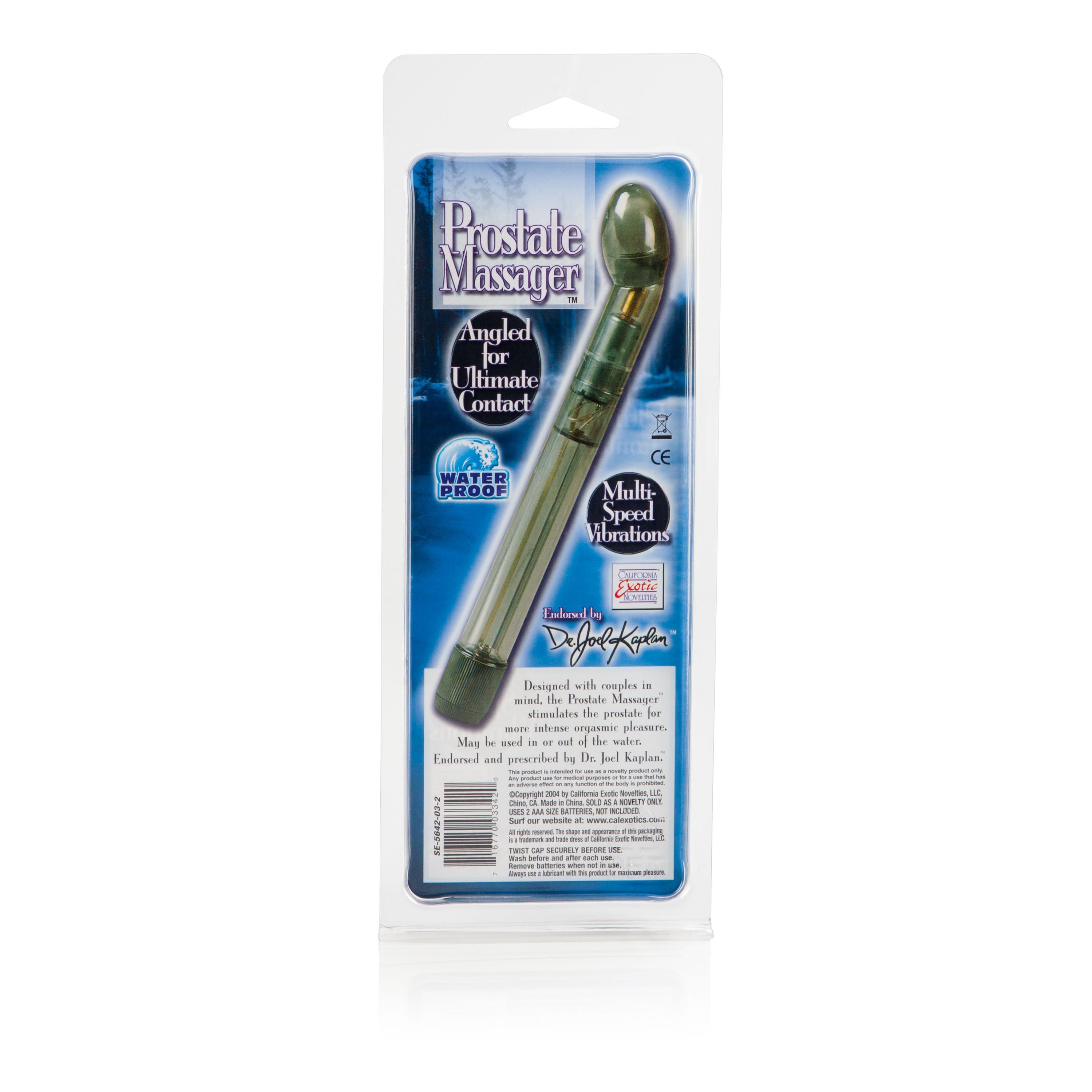 Dr. Joel Prostate Massager 6.7 Inch Waterproof Multi-Speed Vibrating Probe in Translucent Black > Anal Range > Prostate Massagers