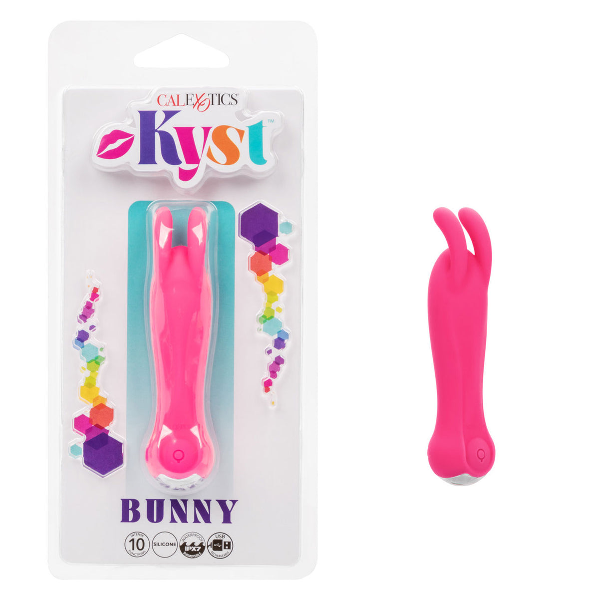 Kyst™ Bunny Pink Compact Personal Stimulator with 10 Vibration Functions and Silicone Waterproof Design > Sex Toys For Ladies > Clitoral Vibrators and Stimulators