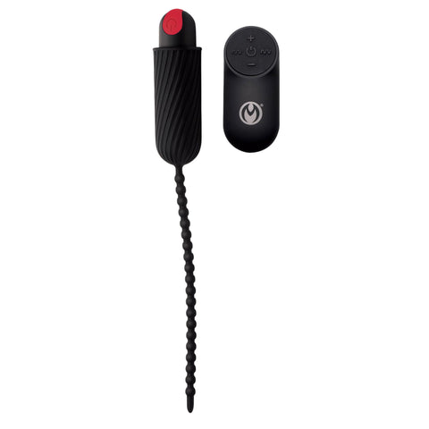 28x Dark Chain (Black) – Rechargeable Remote Silicone Sound Sounding Rods