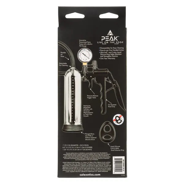 Peak Magnified Gauged Pump System – Silicone Cock and Ball Enhancer Pump Black > Pumps > Penis Pumps Performance