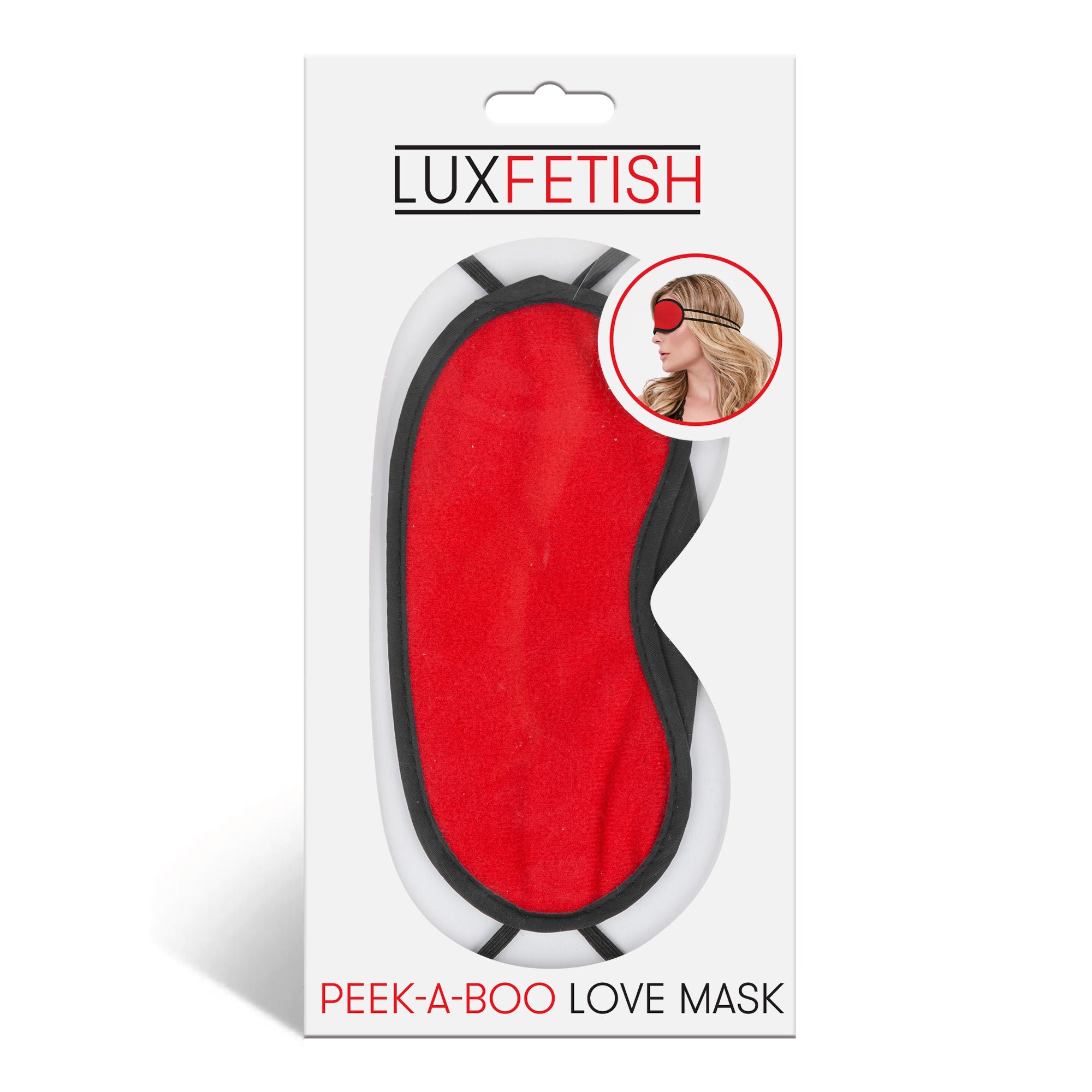 Peek-a-Boo Love Mask Black Velvet Soft Sensation Secondary image