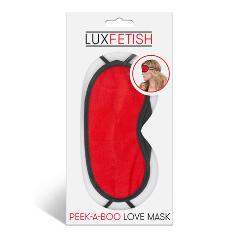Peek-a-Boo Love Mask Black Velvet Soft Sensation Adult Toy Masks
